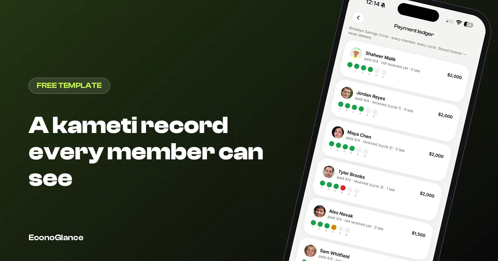 Free Kameti Record Template (Printable PDF and Sheet)