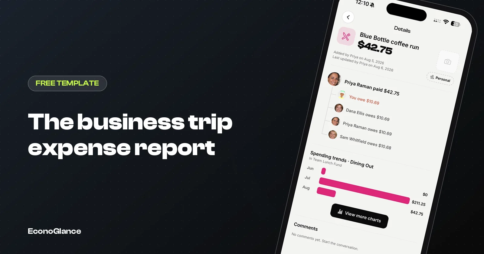 Business Trip Expense Report Template