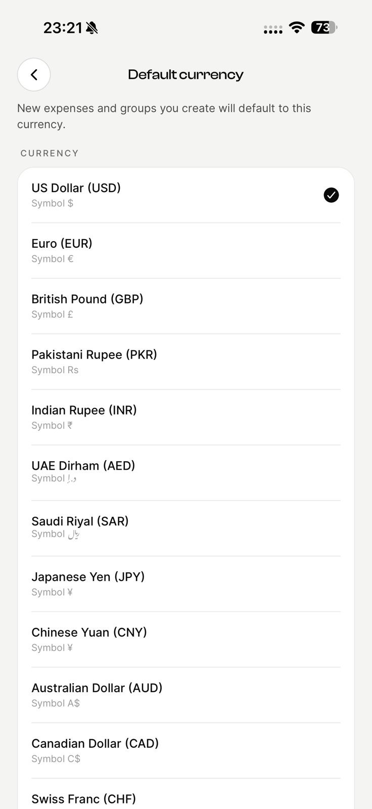 Multi-currency in EconoGlance