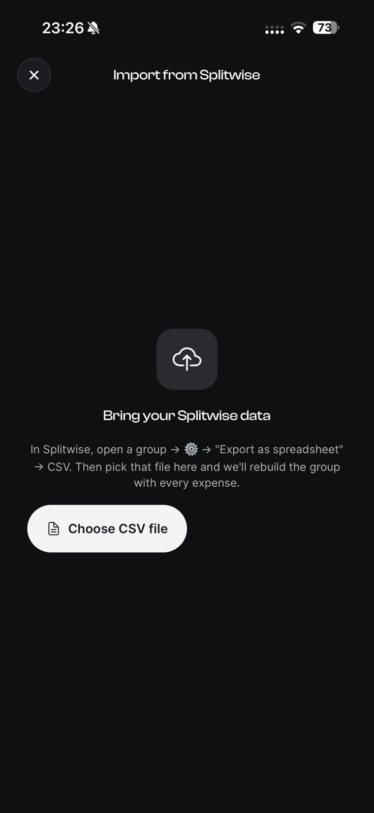 Splitwise import in EconoGlance