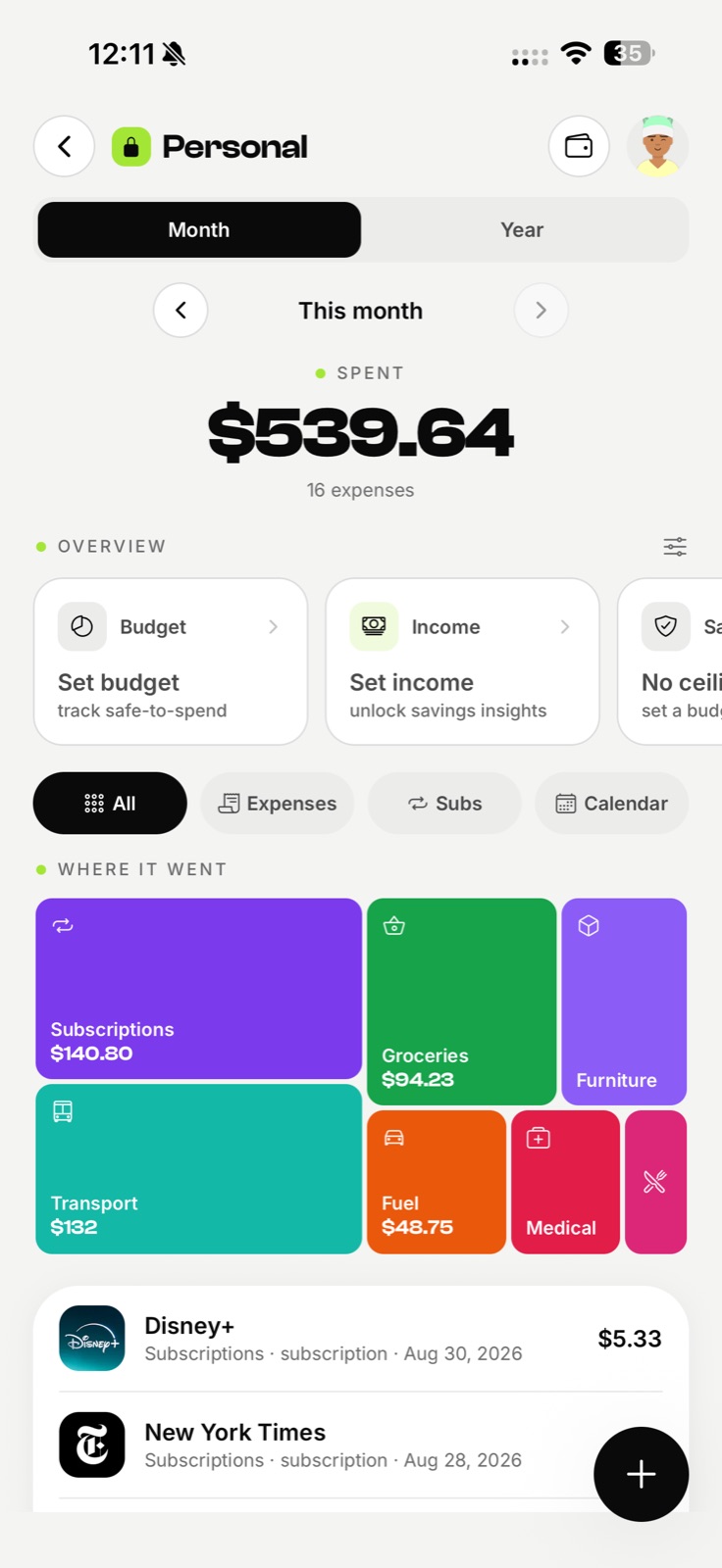 Personal Space in EconoGlance